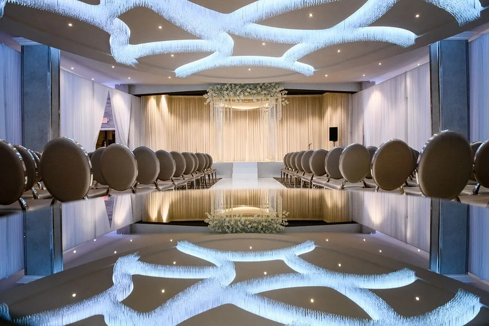 Crystal Ballroom — wedding reception with guests dancing